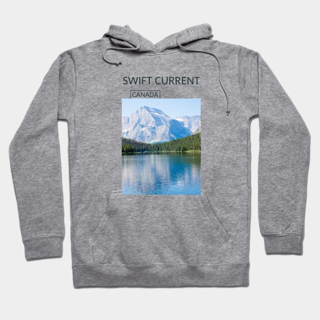 Swift Current Saskatchewan Canada Nature Rockies Rocky Mountains Lake Souvenir Present Gift for Canadian T-shirt Apparel Mug Notebook Tote Pillow Sticker Magnet Hoodie by Mr. Travel Joy